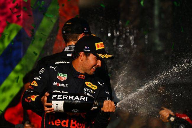 Podium Sergio Peres di GP Australia 2022