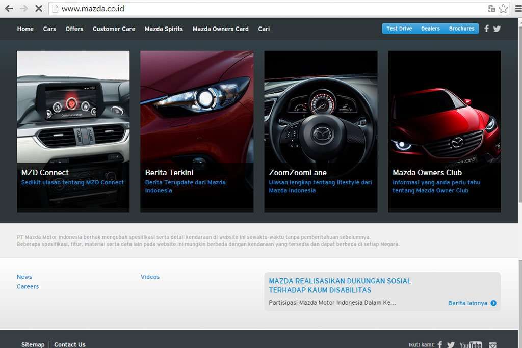 Situs Mazda Motor Indonesia Tampil Baru Situs Mazda Motor Indonesia Tampil Baru