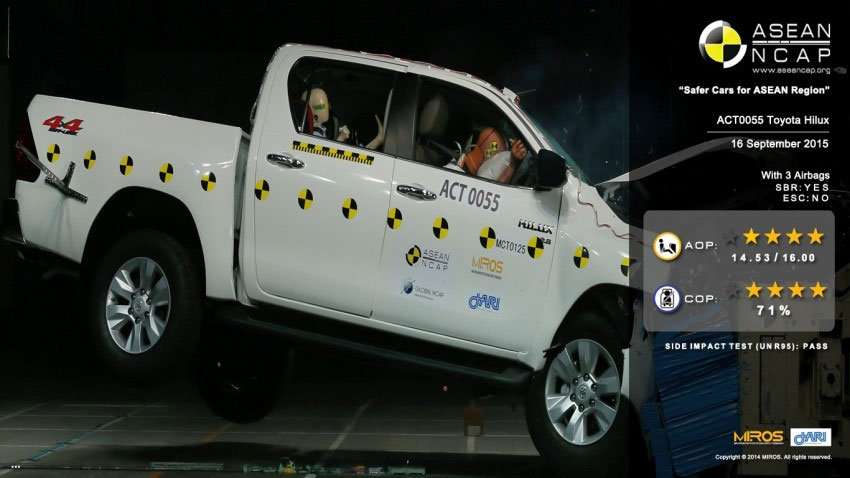 Hilux Dapat 5 Bintang Uji Tabrak Asean NCAP Hilux Dapat 5 Bintang Uji Tabrak Asean NCAP