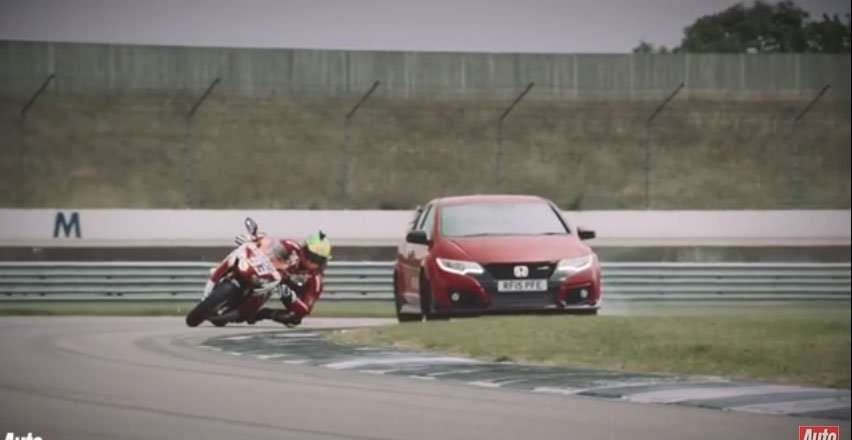 Video: Honda Civic Type R Vs CBR1000RR Video: Honda Civic Type R Vs CBR1000RR