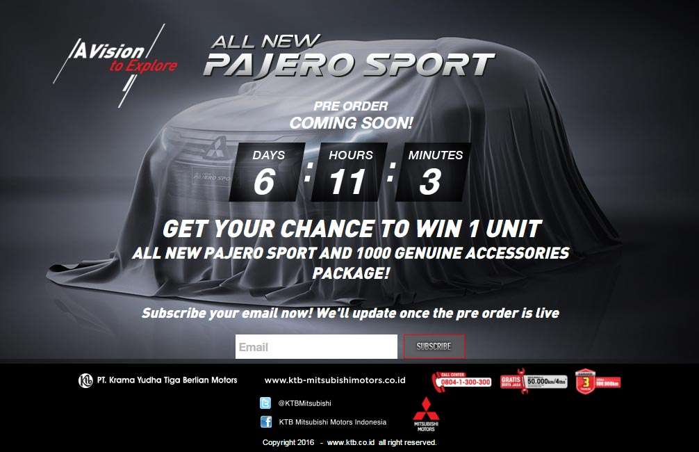 Mitsubishi All New Pajero Sport Sudah Bisa Dipesan Lho! Mitsubishi All New Pajero Sport Sudah Bisa Dipesan Lho!