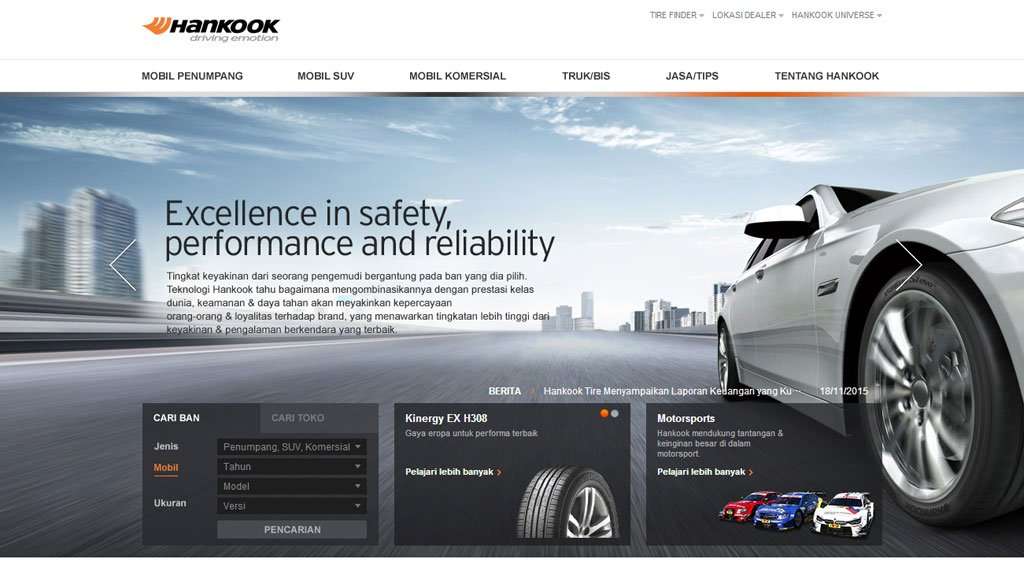 Hankook Tire Rilis Website Resmi Indonesia Hankook Tire Rilis Website Resmi Indonesia