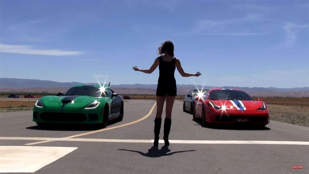Video: Dodge Viper SRT Vs Ferrari 458 Speciale Video: Dodge Viper SRT Vs Ferrari 458 Speciale