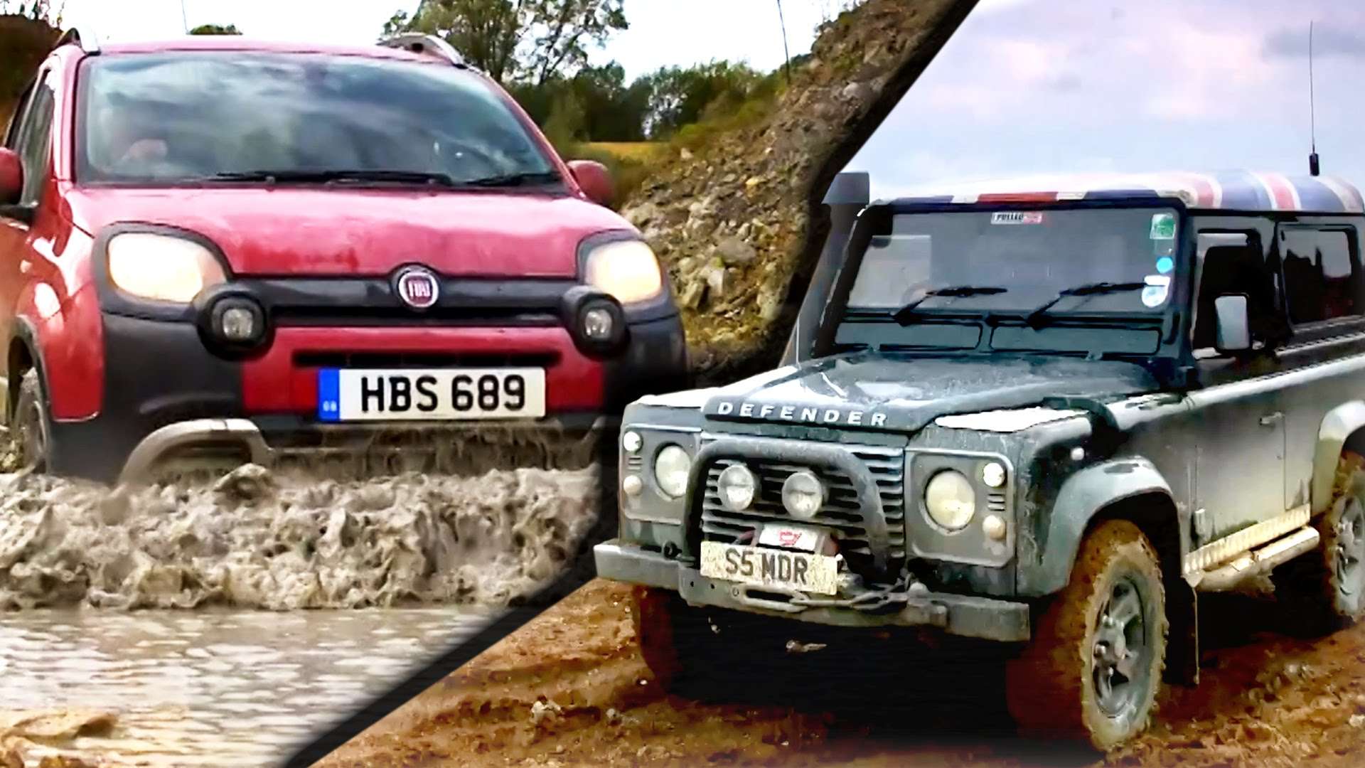 Video: Fiat Panda Vs Land Rover Defender Video: Fiat Panda Vs Land Rover Defender