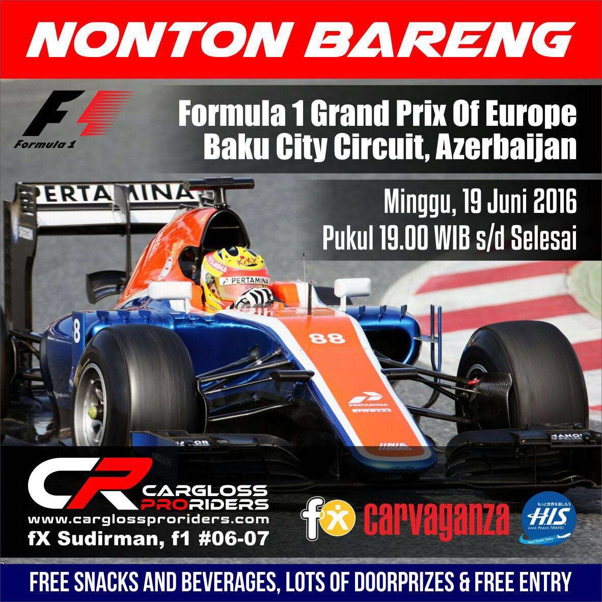 Cargloss Proriders dan Carvaganza Gelar Nonton Bareng F1 GP Europe Cargloss Proriders dan Carvaganza Gelar Nonton Bareng F1 GP Europe