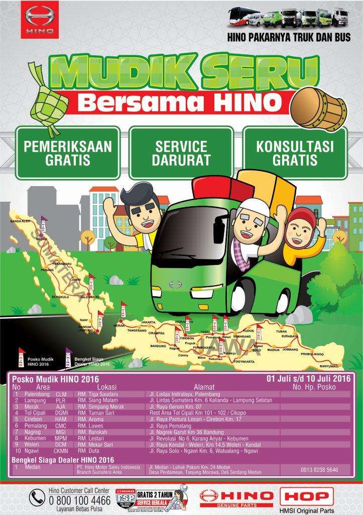 Hino Siapkan 11 Posko Mudik Lebaran di Sumatera dan Jawa Hino Siapkan 11 Posko Mudik Lebaran di Sumatera dan Jawa