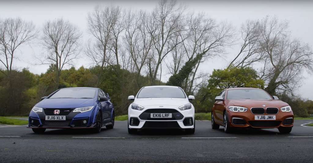 VIDEO: Focus RS Vs Civic Type R Vs BMW M140i VIDEO: Focus RS Vs Civic Type R Vs BMW M140i