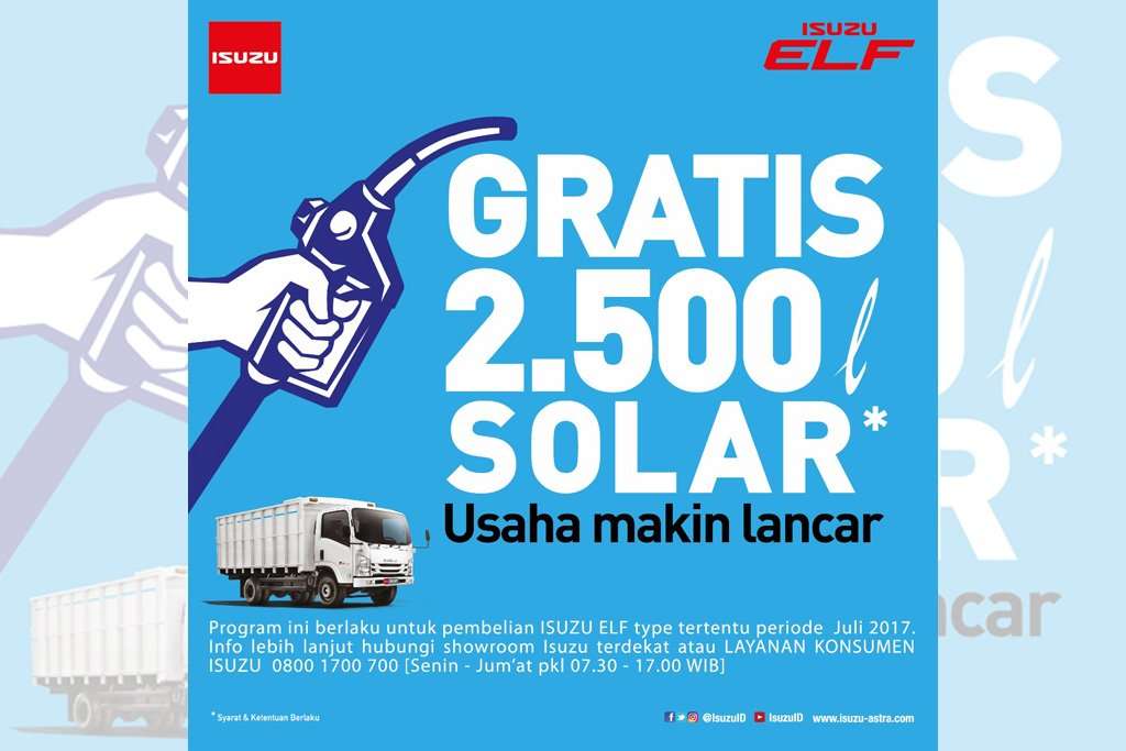 Isuzu Bagi-Bagi Gratis 2.500 Liter Solar Bagi Pembeli ELF Isuzu Bagi-Bagi Gratis 2.500 Liter Solar Bagi Pembeli ELF