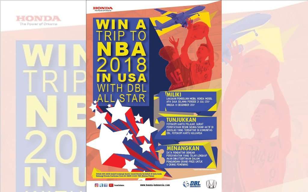 Beli Honda di DBL Bisa Nonton Langsung NBA Beli Honda di DBL Bisa Nonton Langsung NBA