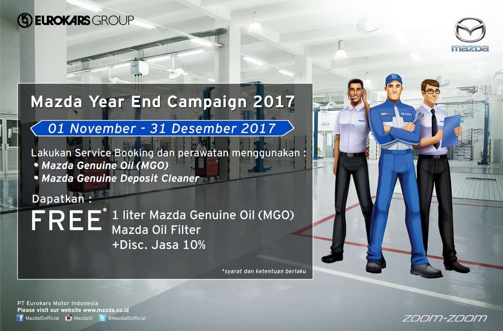 Mazda Year End Campaign 2017, Dapat Oli Gratis Mazda Year End Campaign 2017, Dapat Oli Gratis