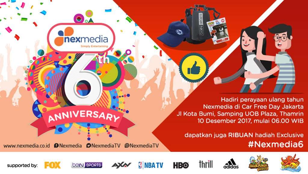 Nexmedia Rayakan Puncak HUT ke-6 di CFD Pekan Ini Nexmedia Rayakan Puncak HUT ke-6 di CFD Pekan Ini