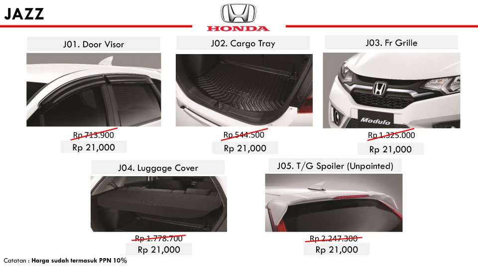 Honda Jual Aksesoris Modulo Serba Rp 21.000 Honda Jual Aksesoris Modulo Serba Rp 21.000