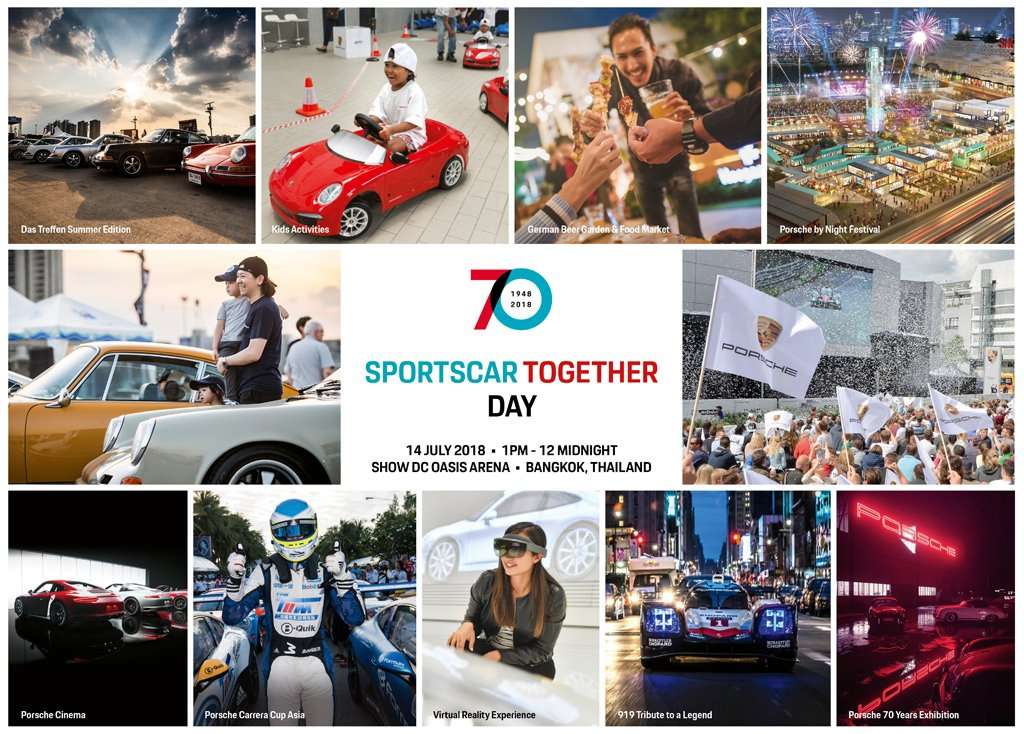 Rayakan 70 tahun, Porsche Gelar Sportscar Together Day di Bangkok Rayakan 70 tahun, Porsche Gelar Sportscar Together Day di Bangkok