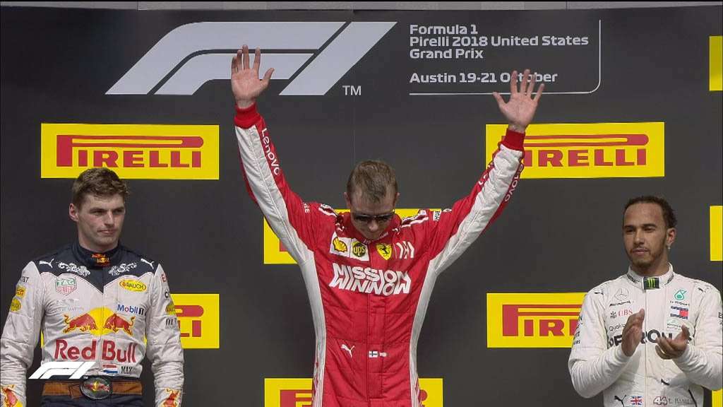 F1: Raikkonen Menang GP Amerika, Hamilton Gagal Kunci Gelar Juara F1: Raikkonen Menang GP Amerika, Hamilton Gagal Kunci Gelar Juara