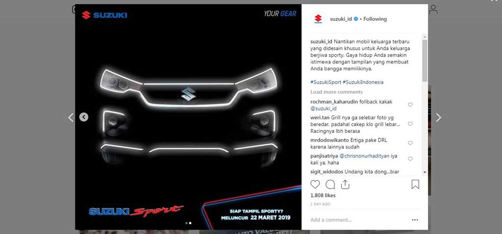 Suzuki Bakal Luncurkan Mobil Baru, Rilis 22 Maret 2019 Suzuki Bakal Luncurkan Mobil Baru, Rilis 22 Maret 2019