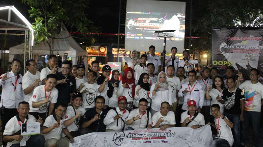 Deklarasi White Car Community Chapter Lampung, White Love Not War Deklarasi White Car Community Chapter Lampung, White Love Not War