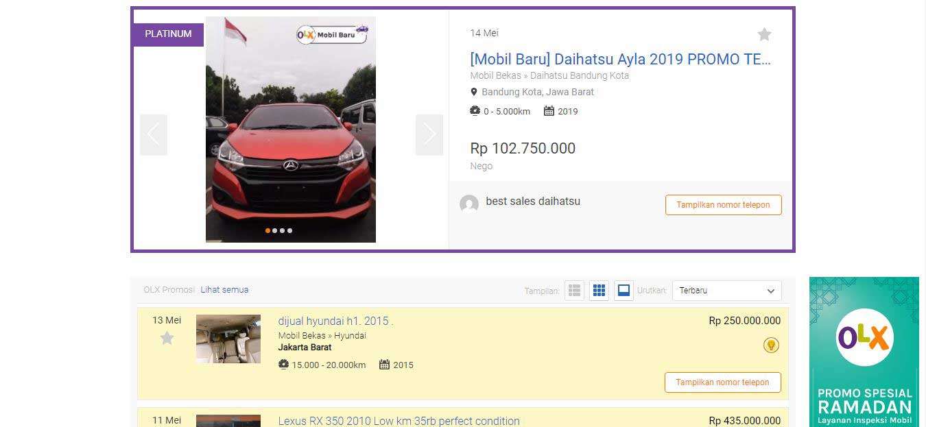 Pencarian dan Transaksi Mobil Bekas Meningkat Jelang Lebaran Pencarian dan Transaksi Mobil Bekas Meningkat Jelang Lebaran