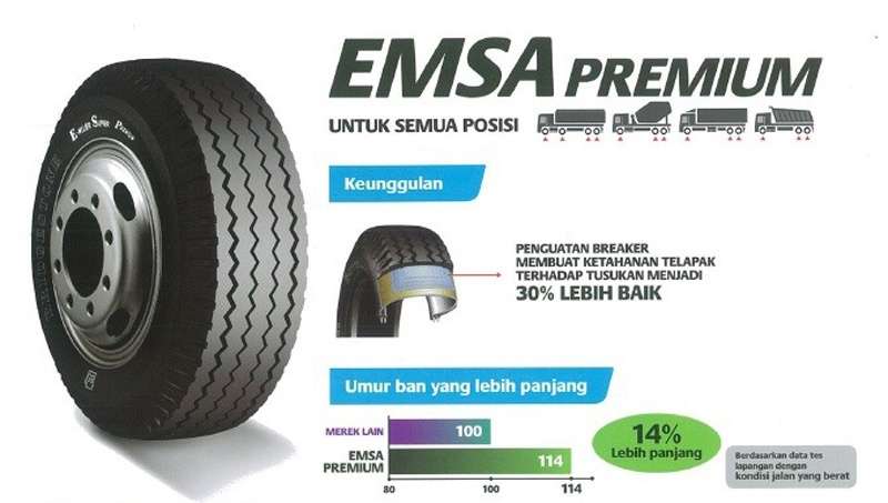 Bridgestone EMSA Premium, Ban Truk Lebih Kuat dan Pajang Umur Bridgestone EMSA Premium, Ban Truk Lebih Kuat dan Pajang Umur