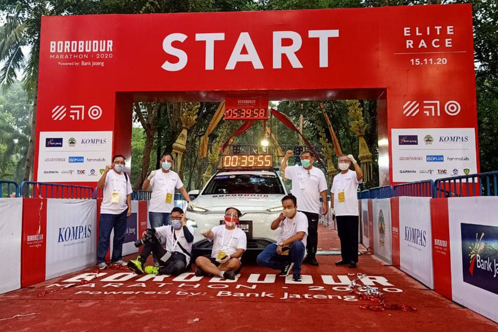 Kampanye Elektrifikasi, Hyundai KONA Electric Tampil di Borobudur Marathon 2020 Hyundai Kona Electric