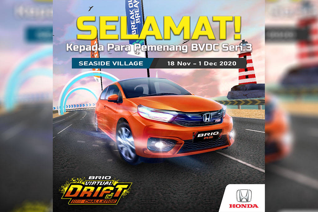 Lebih dari 8.000 Peserta Ramaikan Kompetisi Balap Virtual Honda Brio Lebih dari 8.000 Peserta Ramaikan Kompetisi Balap Virtual Honda Brio