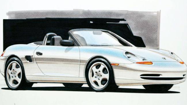 Sketsa Porsche Boxster