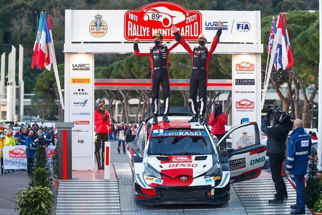 WRC: Awali 2021 dengan Kemenangan, Ogier Cetak Rekor di Monte Carlo Toyota WRC Monte Carlo 2021