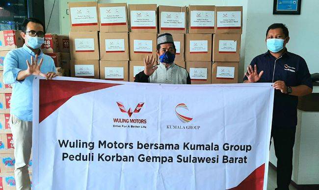 Wuling Bersama Kumala Group Peduli Korban Gempa Sulawesi Barat Wuling CSR