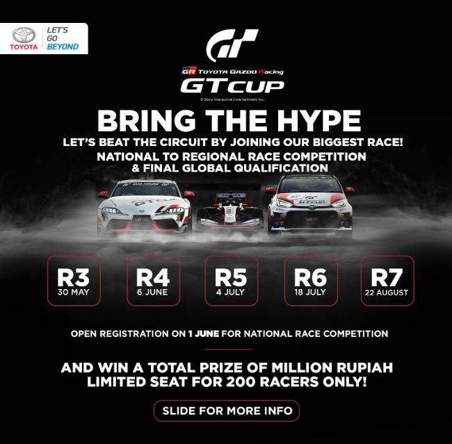Toyota Cari Talenta Balap Virtual di Indonesia, Begini Cara Daftarnya! Toyota Gazoo racing GT Cup 2021