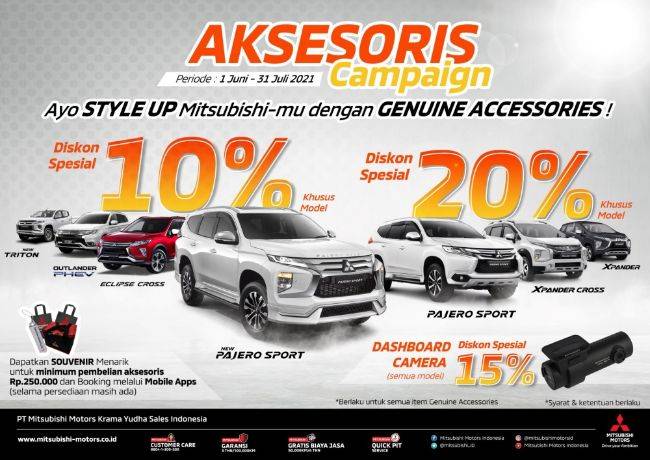 Mitsubishi Gelar Accessories Campaign, Ada Diskon Hingga Hadiah Aksesori Langsung Mitsubishi Accesories Campaign