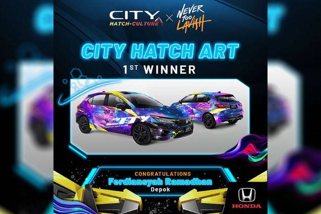 Usung Warna Segar Masa Depan, Ferdiansyah Menangi Kompetisi Desain Virtual Honda City Hatch Art Honda City Hatch Art