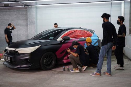 Honda City Hatchback RS Penuh Grafiti Karya Pengepul Mobil Hadir di IMX 2021