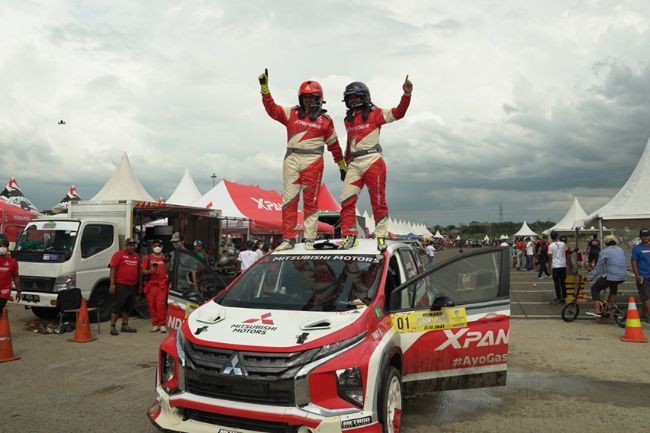 Naik Podium di Meikarta, Rifat Pastikan Juara Umum Kejurnas Sprint Rally 2021