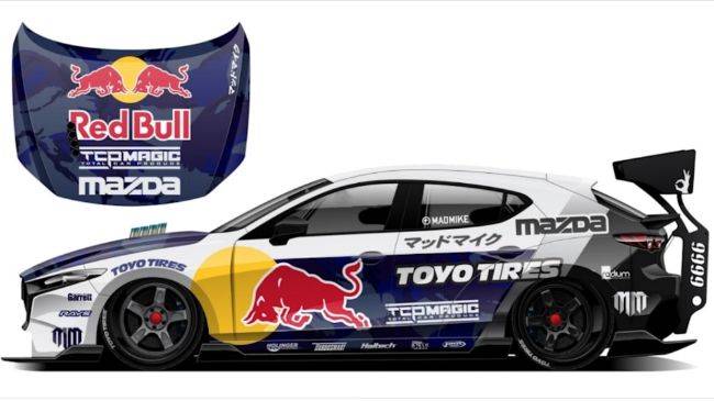 Modifkasi Gila Mazda3 Ini akan Lahap Trek Pikes Peak Mazda3 Mad Mike