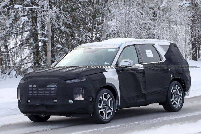 Hyundai Palisade Terbaru Kedapatan Tengah Diuji Di Tengah Kondisi Bersalju Hyundai Palisade