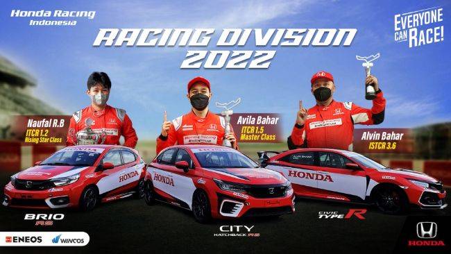 Honda Umumkan Line Up Tim Balap Nasional 2022, Ada 2 Mobil Baru Honda Racing Indonesia
