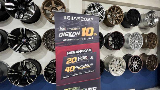 Ikut GIIAS 2022, HSR Wheel Gelar Lelang dan Undian Puluhan Velg dan Ban HSR Wheel Promo