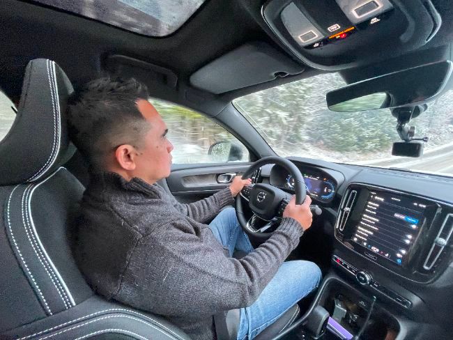 Test drive Volvo C40 Recharge di Swedia