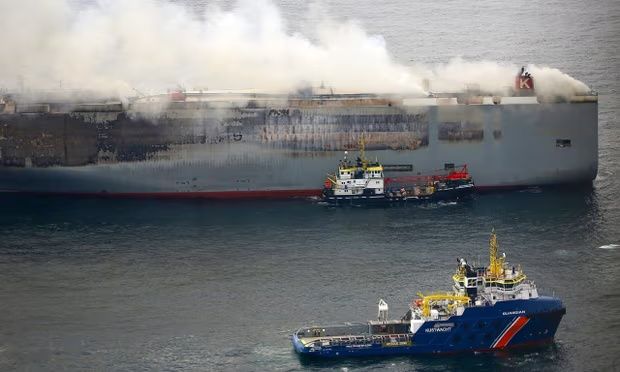 Kebakaran Kapal Kargo Mobil Listrik