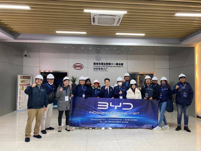 Pabrik mobil BYD di Changzhou.
