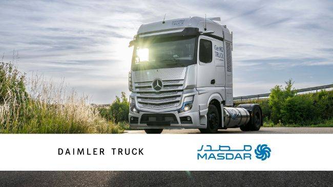 Daimler Truck dan Masdar Kolaborasi Gunakan dan Ekspor Hidrogen Hijau Cair ke Eropa 2030 Kerjasama Daimler Truck dan Masdar.