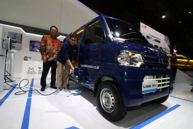 IIMS 2024: Mitsubishi L100 Meluncur Jadi EV Niaga, Harga Rp300 Jutaan Mitsubishi L100 EV