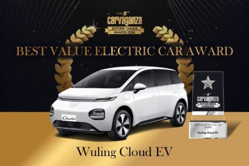 Carvaganza Editors' Choice 2024, Best Value Electric Car Award: Wuling Cloud EV Carvaganza Editors' Choice 2024, Best Value Electric Car Award: Wuling Cloud EV