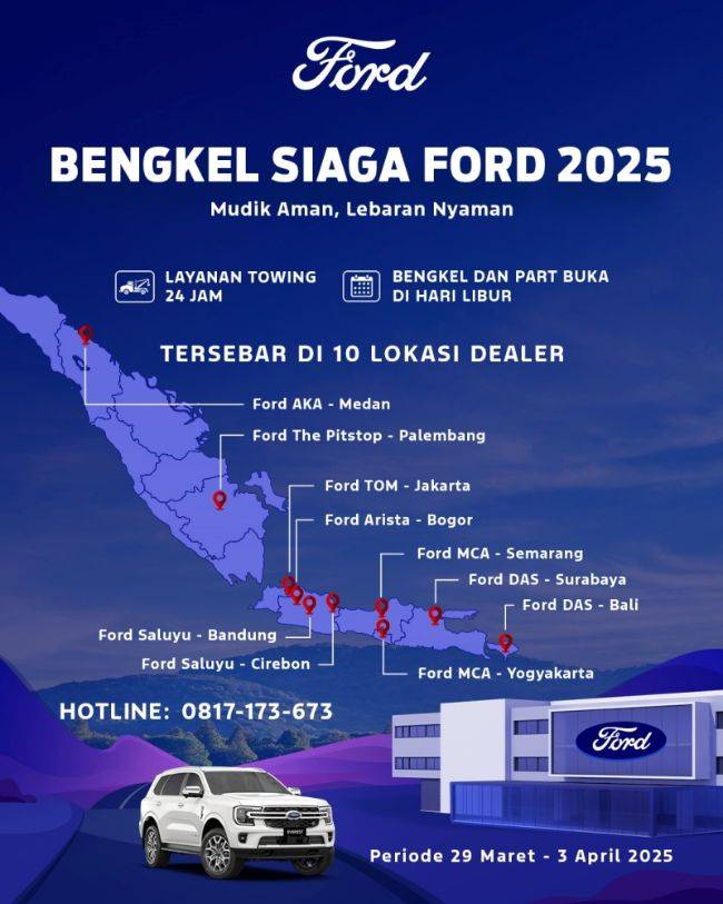 Lokasi Bengkel Siaga Ford