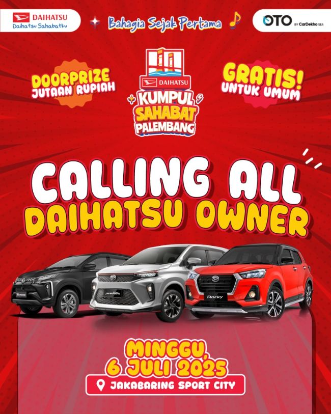 Daihatsu Kumpul Sahabat 2025 Palembang Bakal Dipadati Puluhan Komunitas Daihatsu Kumpul Sahabat Palembang 2025