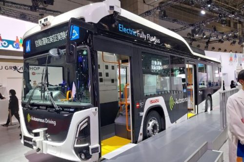 Lebih Dekat dengan Bus Isuzu Erga EV di Jepang, Bisa Jalan Tanpa Sopir