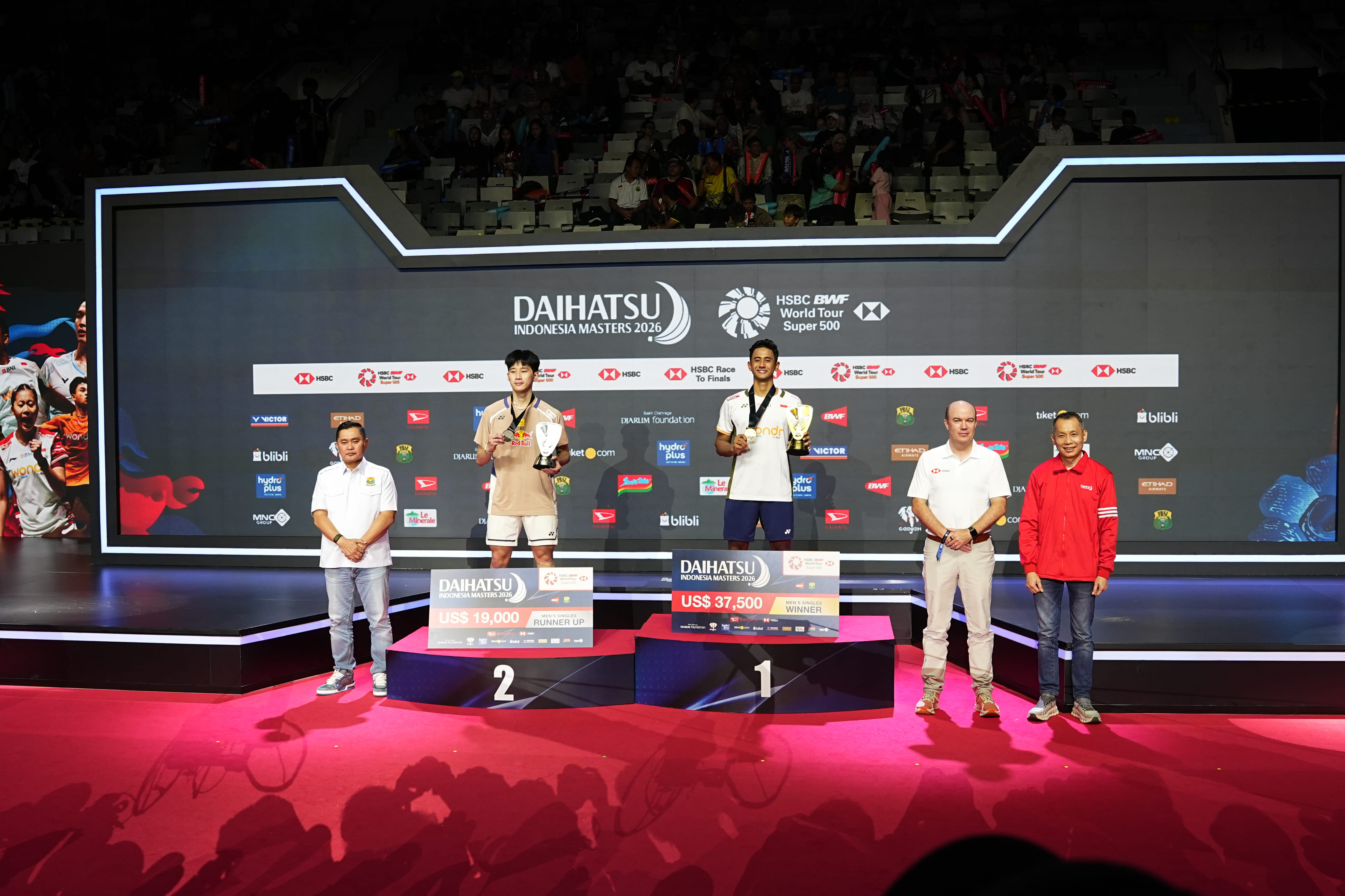 Pemenang kategori tunggal putra Daihatsu Indonesia Masters 2026 .