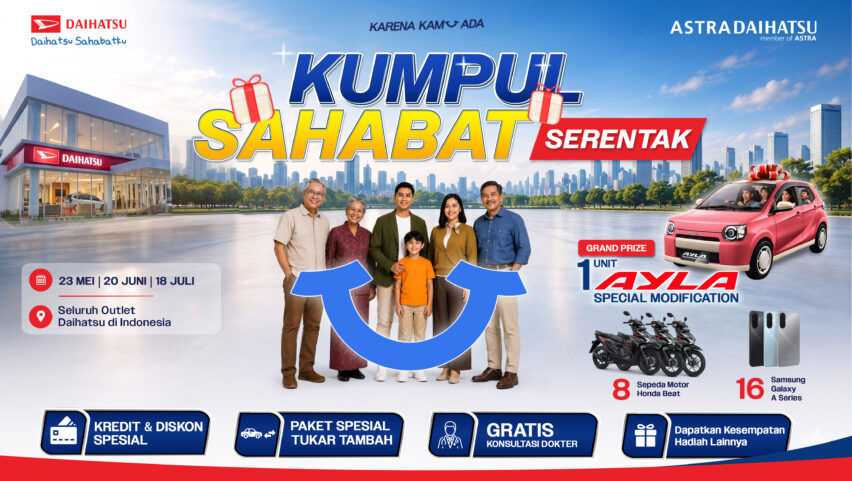 Daihatsu Kumpul Sahabat Serentak (DKSS) di jaringan outlet di seluruh Indonesia. 