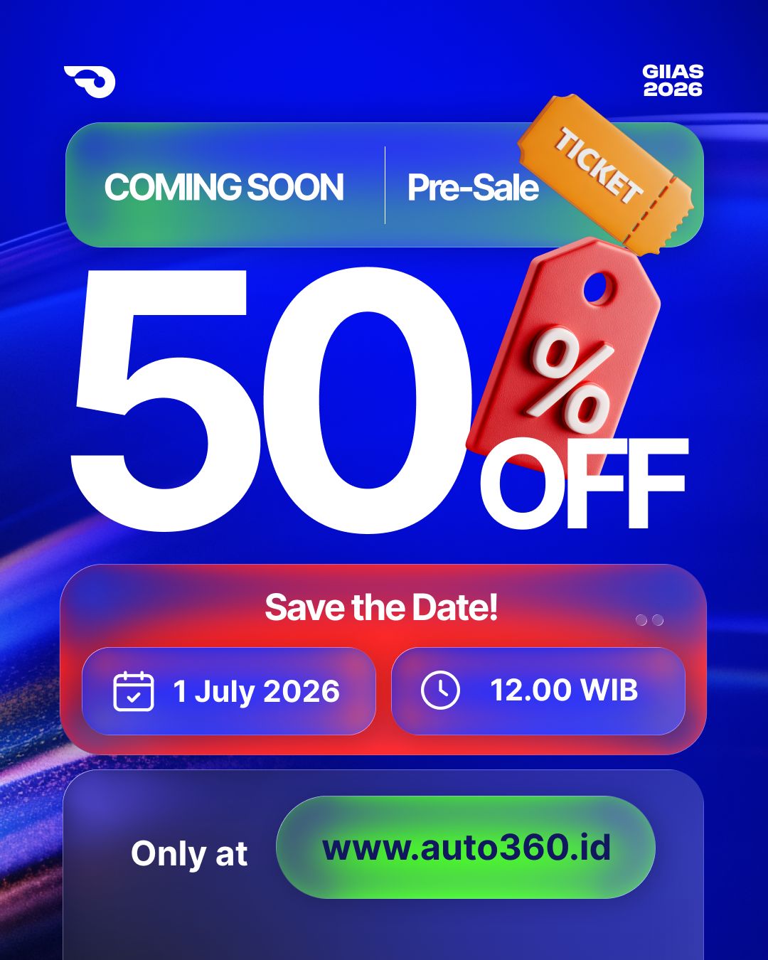 Tiket pre sale GIIAS 2026. 