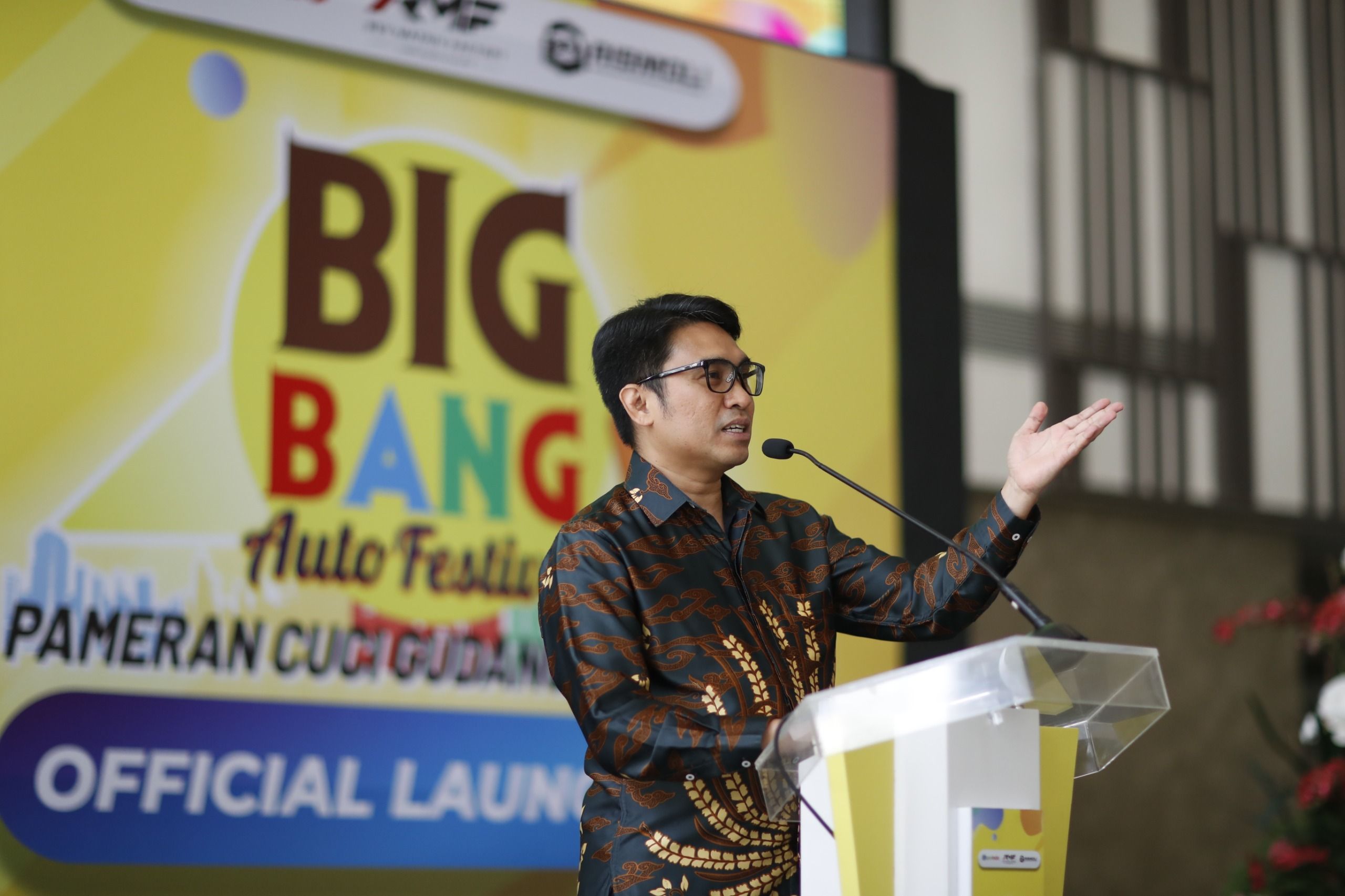 Rudi MF, Founder Rev Matrix Factory -pada Launching Big Bang Auto Festival 2026 di Jakarta. 